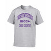 Northwestern Wildcats Men's Grey Short Sleeve Tee Shirt with Cross Country Design