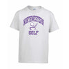 Northwestern Wildcats Men's White Short Sleeve Tee Shirt with Golf Design