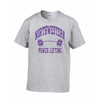 Northwestern Wildcats Men's Grey Short Sleeve Tee Shirt with Power Lifting Design