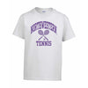 Northwestern Wildcats Men's White Short Sleeve Tee Shirt with Tennis Design