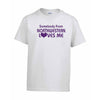 Northwestern Wildcats Men's White Short Sleeve Tee Shirt with "Somebody From Northwestern Loves Me" Design