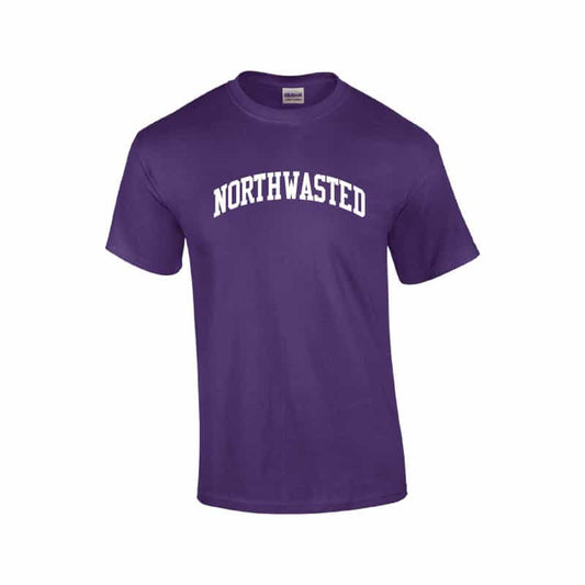 Adult Purple Short Sleeve Tee Shirt with "Northwasted" Design