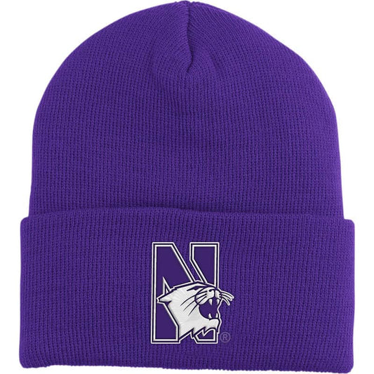 Northwestern Wildcats Adult Knit Cap with Pom