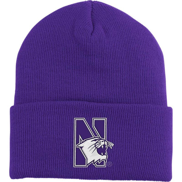 Northwestern Wildcats Adult Knit Cap with Pom