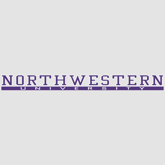 Northwestern University Wildcats N-cat Northwestern University Bar Design Long Outside Application Decal-1