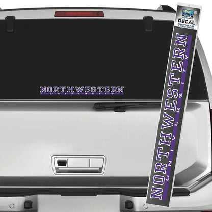 Northwestern University Wildcats N-cat Northwestern University Bar Design Long Outside Application Decal