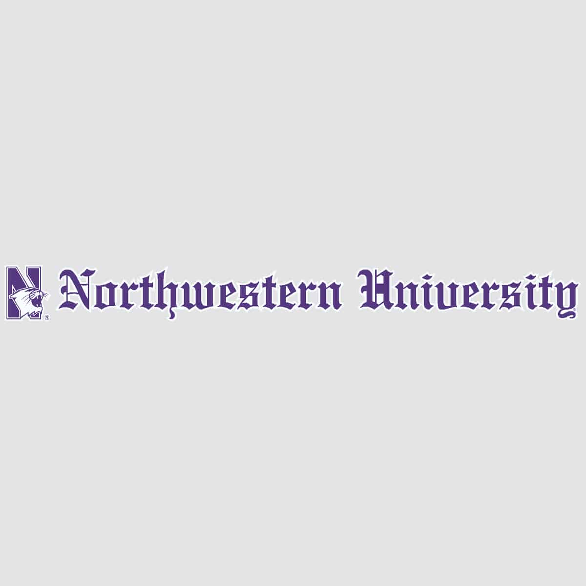 Northwestern University Wildcats N-cat Northwestern University Old English Letters Long Outside Application Decal-1