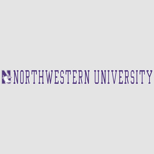 Northwestern University Wildcats N-cat Northwestern University Block Letters Long Outside Application Decal-1