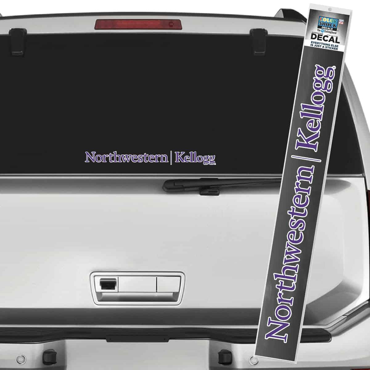 Northwestern University Wildcats Kellogg Design Outside Application Long Decal