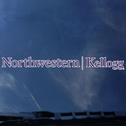 Northwestern University Wildcats Kellogg Design Outside Application Long Decal