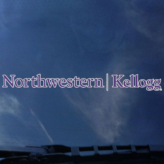 Northwestern University Wildcats Kellogg Design Outside Application Long Decal