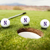 Northwestern University Wildcats Golf Ball Pack of 3 with Stylized N Design