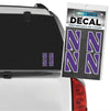 Northwestern University Wildcats Outside Application Decal Set of Four Stylized N Designs
