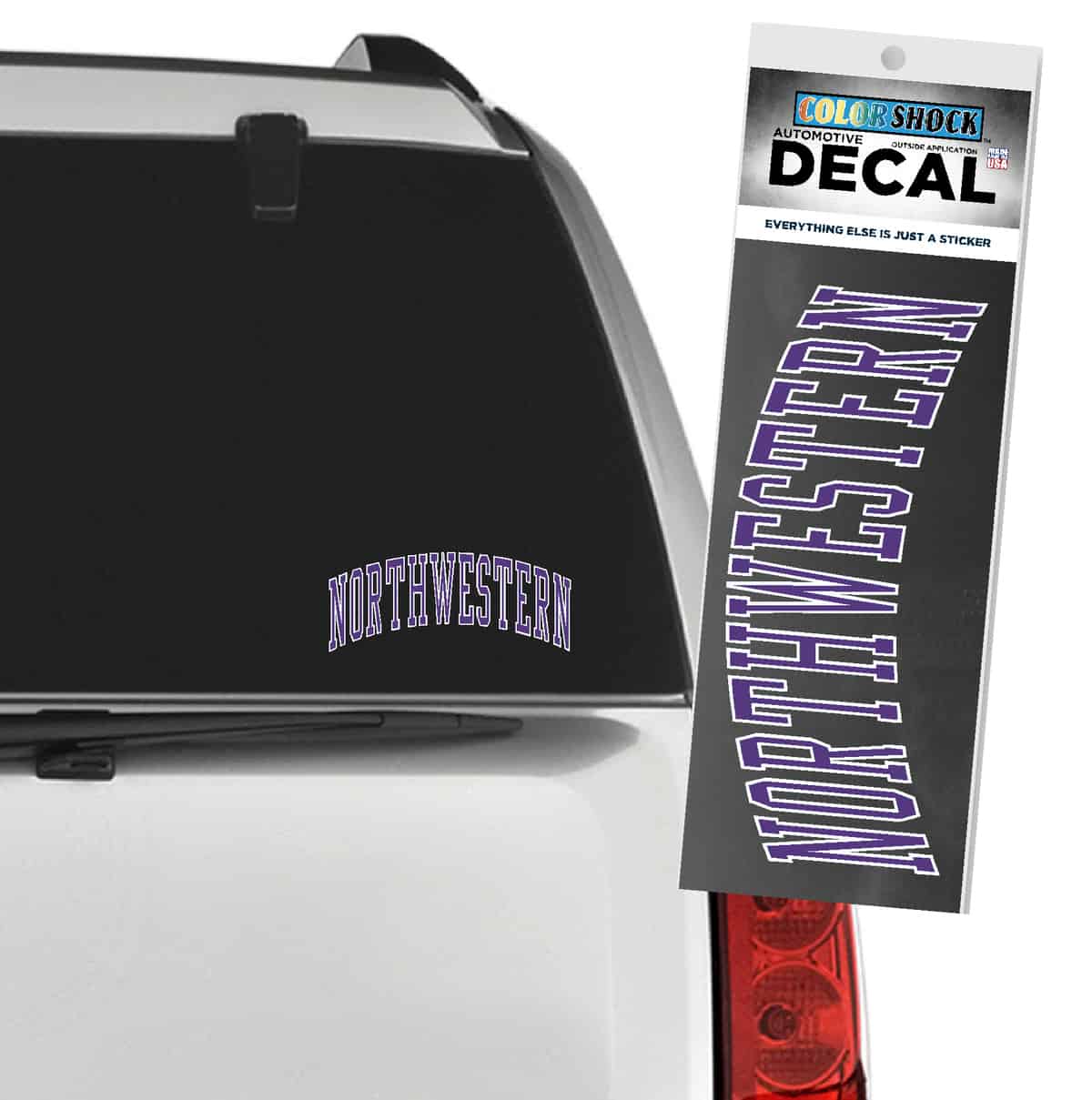 Northwestern University Wildcats Arched Northwestern Outside Application Decal
