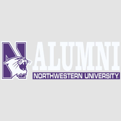 Northwestern University Wildcats N-Cat Alumni Bar Design Outside Application Decal