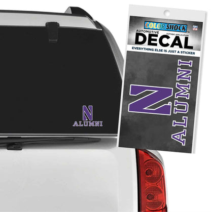 Northwestern University Wildcats Alumni Design Outside Application Decal with Stylized N