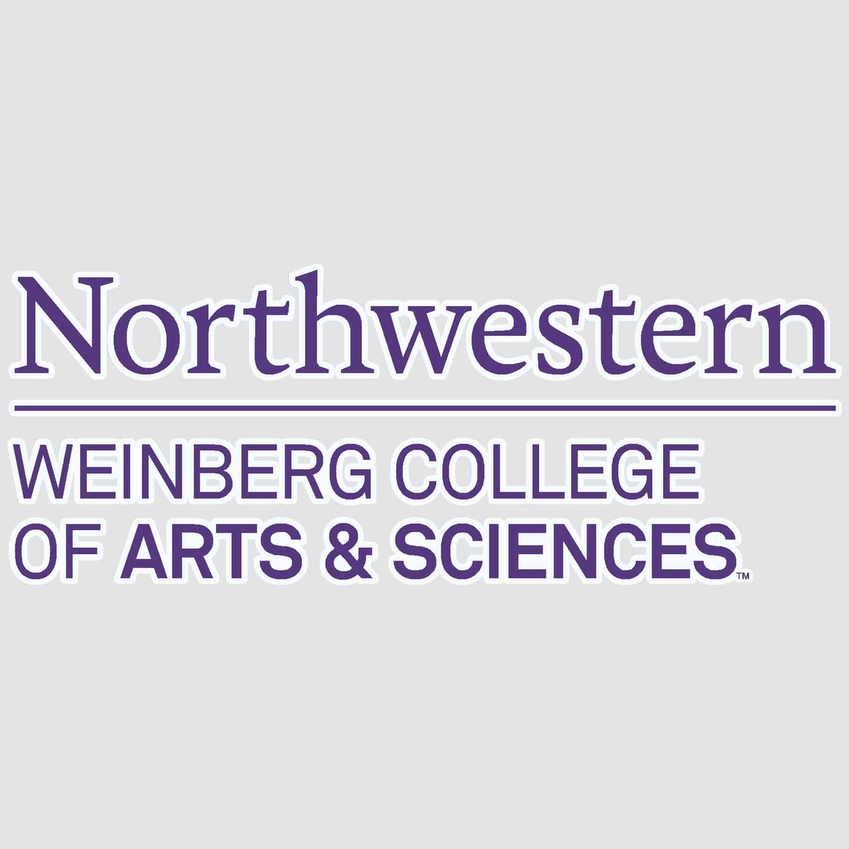 Northwestern University Wildcats Weinberg College of Arts & Sciences Outside Application Decal -2