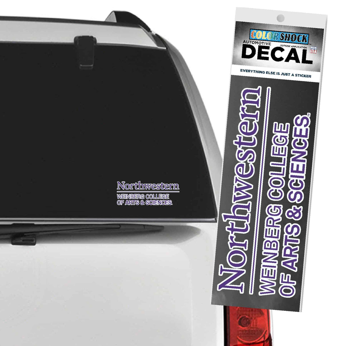 Northwestern University Wildcats Weinberg College of Arts & Sciences Outside Application Decal