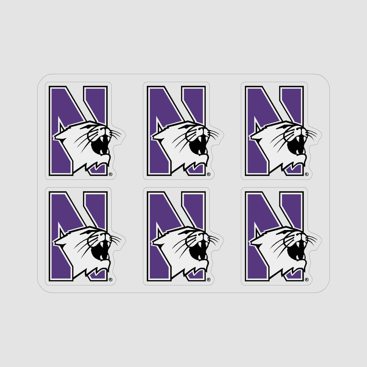 Northwestern University Wildcats N-Cat Design Body Cal Tattoos-2
