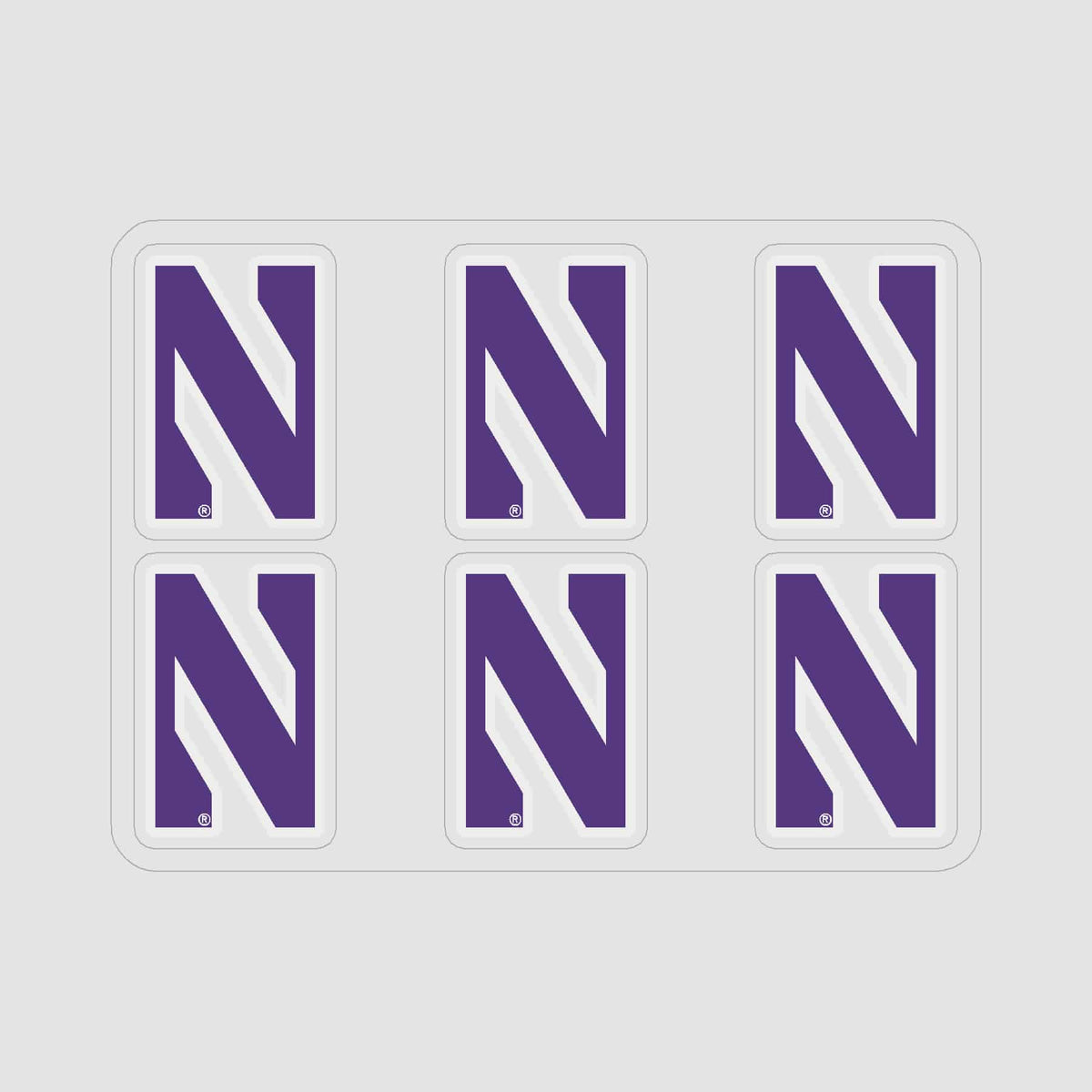 Northwestern University Wildcats Stylized N Design Body Cal Tattoos