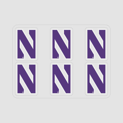 Northwestern University Wildcats Stylized N Design Body Cal Tattoos
