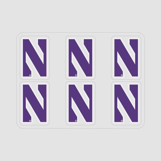 Northwestern University Wildcats Stylized N Design Body Cal Tattoos
