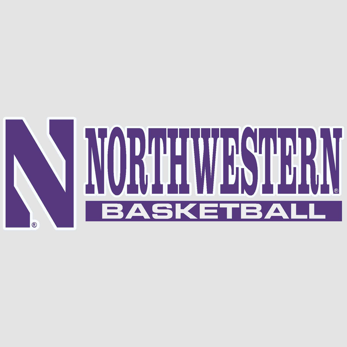 Northwestern University Wildcats Basketball Outside Application Decal-2