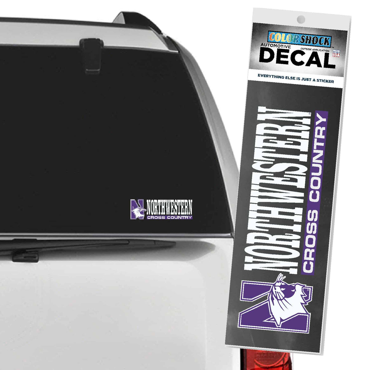 Northwestern University Wildcats Cross Country Outside Application Decal with N-Cat Design -2