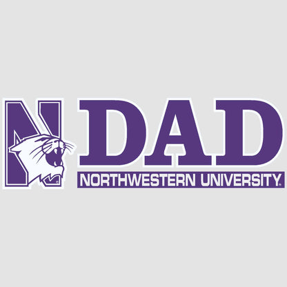 Northwestern University Wildcats Outside Application Decal with N-Cat & Dad Design-3