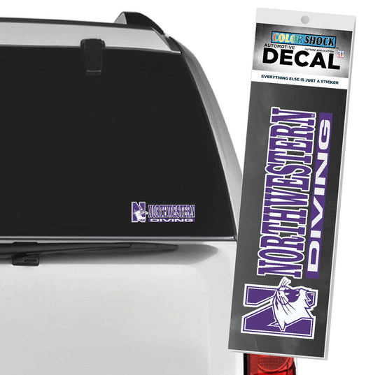 Northwestern University Wildcats Diving Outside Application Decal