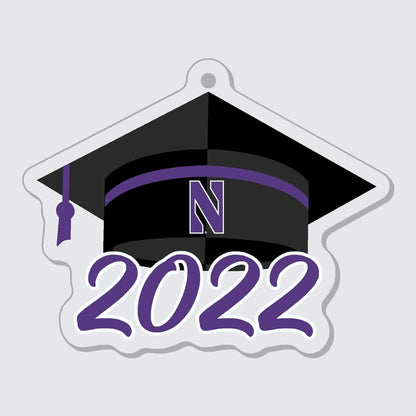 Northwestern University Wildcats Laser Cut Acrylic Class of 2022 Ornament