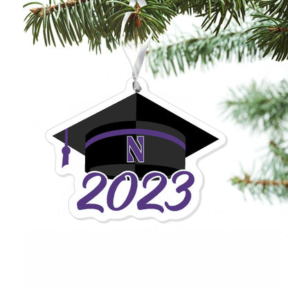 Northwestern University Wildcats Laser Cut Acrylic Class of 2023 Ornament