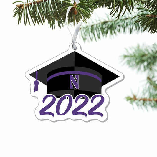 Northwestern University Wildcats Laser Cut Acrylic Class of 2022 Ornament