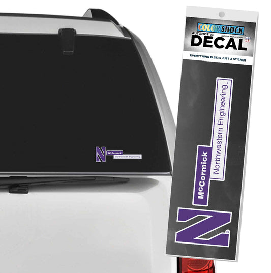 Northwestern University Wildcats McCormick School of Engineering Outside Application Decal-2