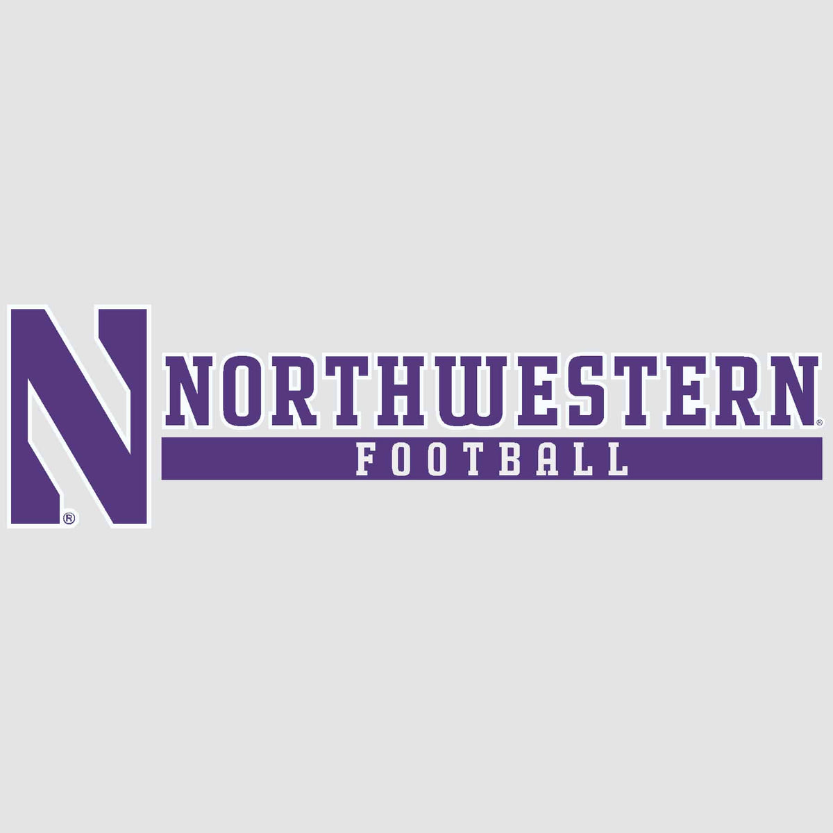 Northwestern University Wildcats Football Outside Application Decal-2