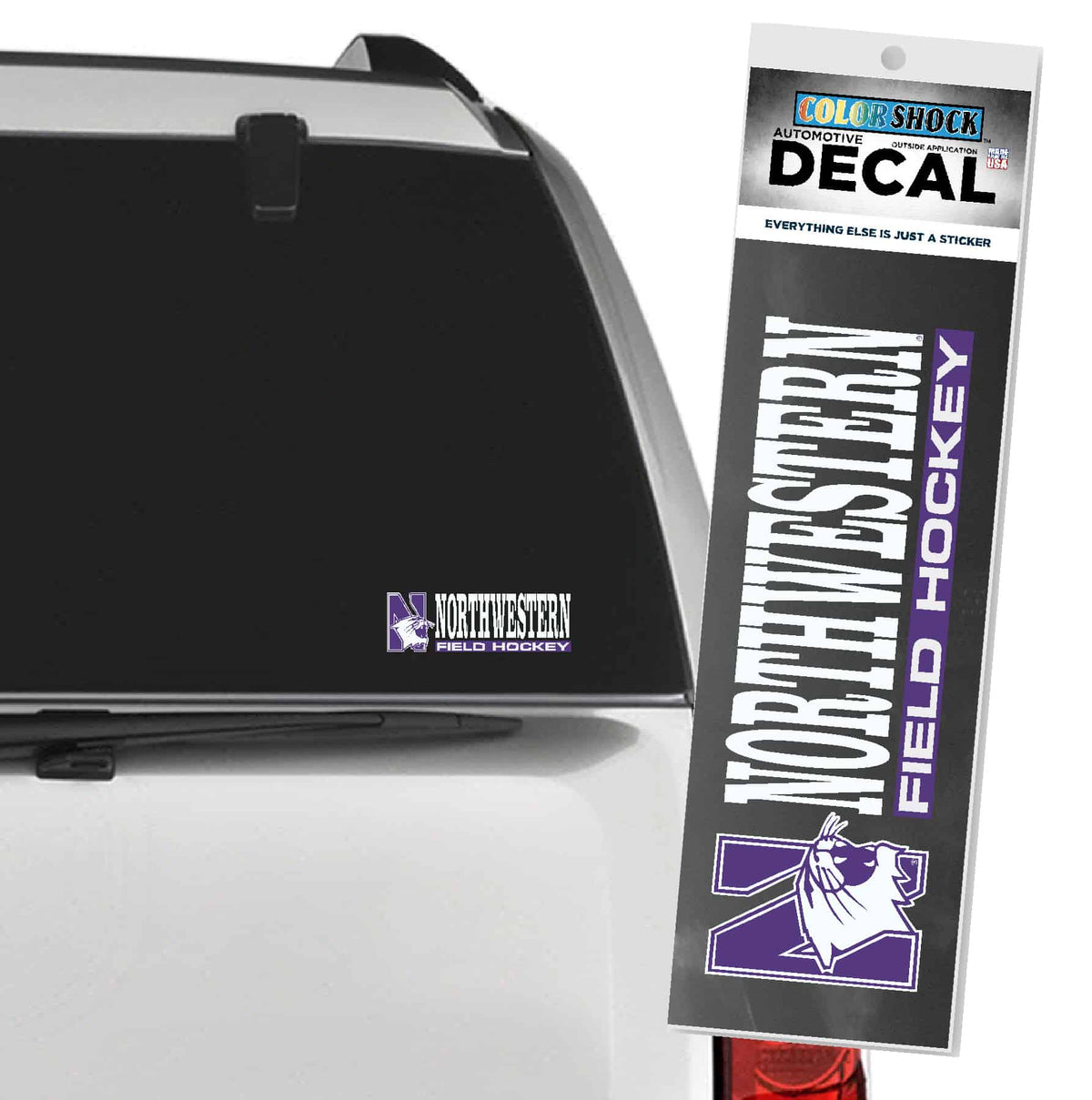 Northwestern University Wildcats Field Hockey Outside Application Decal with N-Cat Design -2