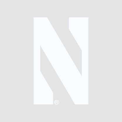 Northwestern University Wildcats One Color Stylized N Design Outside Application Decal-2