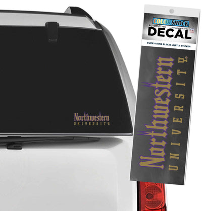 Northwestern University Wildcats Outside Application Decal with Gothic Northwestern University Design-2