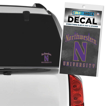 Northwestern University Wildcats Outside Application Decal with Gothic Northwestern University Design with Stylized N-3