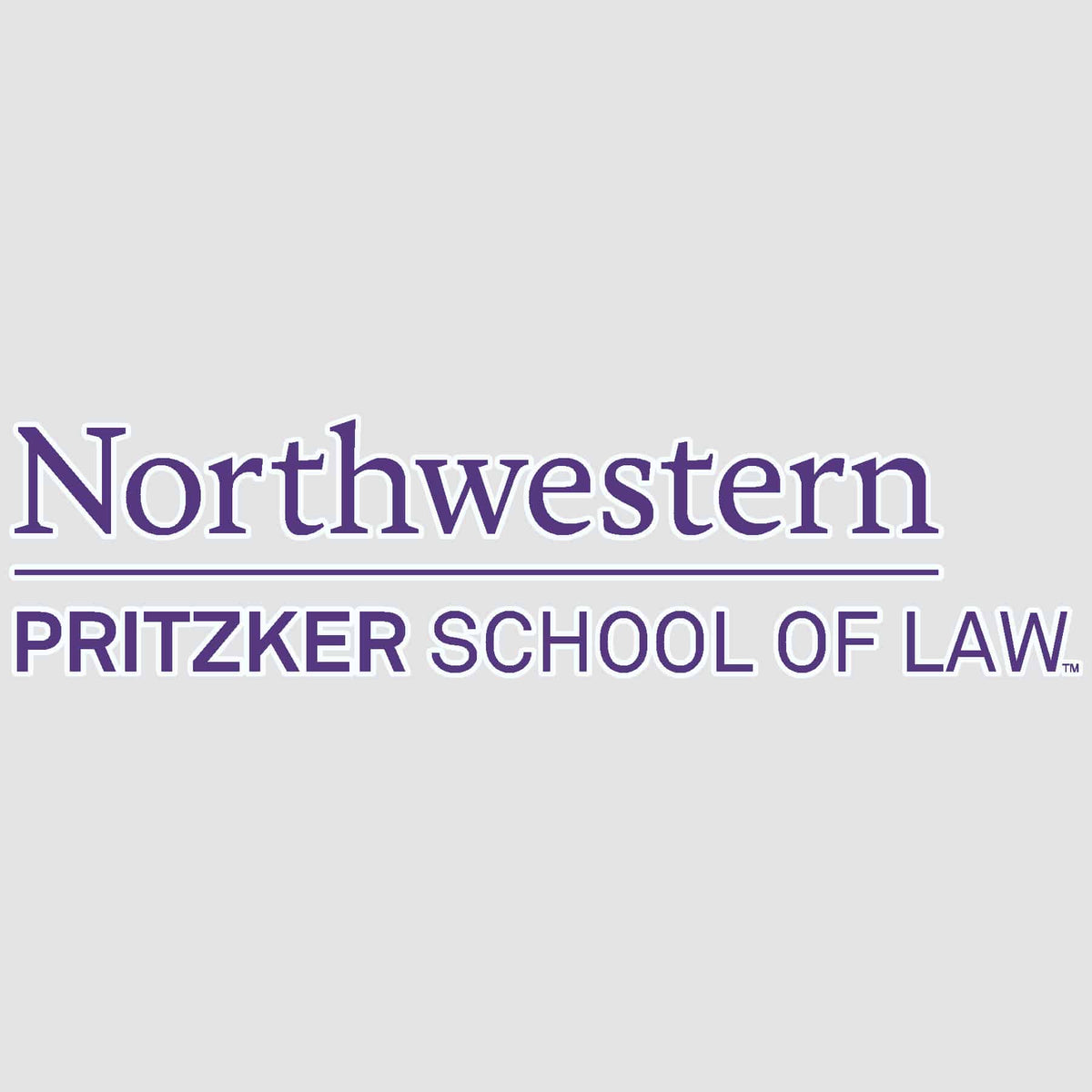 Northwestern University Wildcats Outside Application Decal with Pritzer School of Law Stacked Design