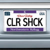 Northwestern I Kellogg Chrome License Plate Frame with Purple Laser Cut Insert