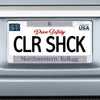 Northwestern I Kellogg Chrome License Plate Frame with Grey Laser Cut Insert