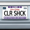 Northwestern University Wildcats Chrome License Plate Frame with Purple Laser Cut N Alumni N/Northwestern University Inserts