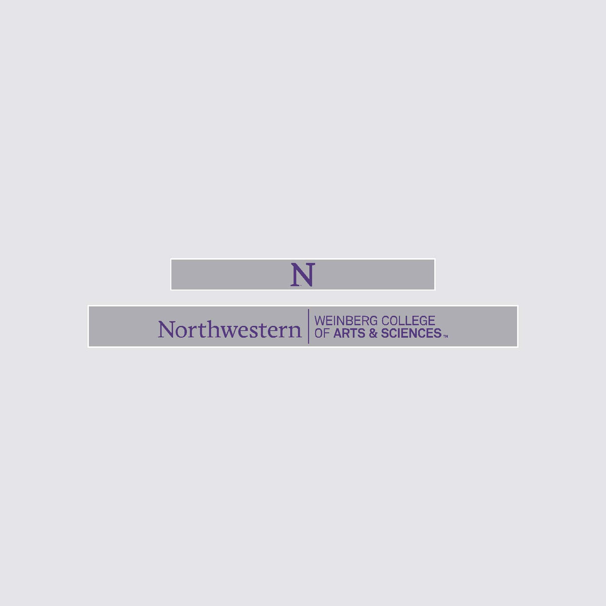 Northwestern University Wildcats Chrome License Plate Frame with Grey Laser Cut Northwestern/Weinberg College of Arts & Sciences Insert