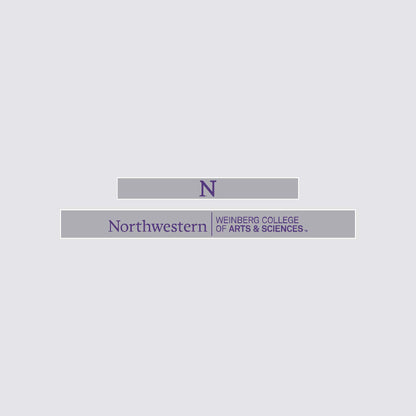 Northwestern University Wildcats Chrome License Plate Frame with Grey Laser Cut Northwestern/Weinberg College of Arts & Sciences Insert