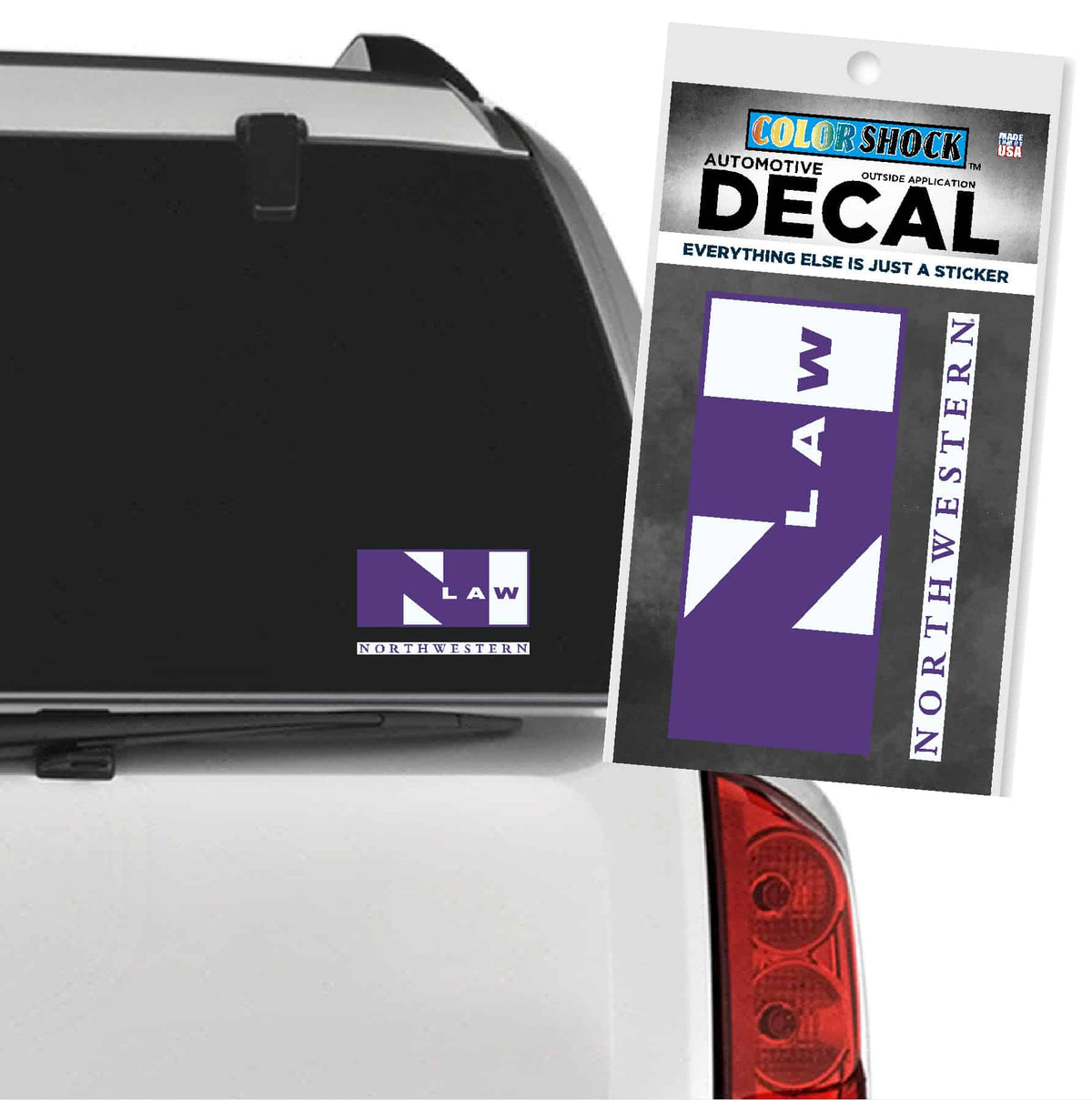 Northwestern University Wildcats Law Design Outside Application Decal-2