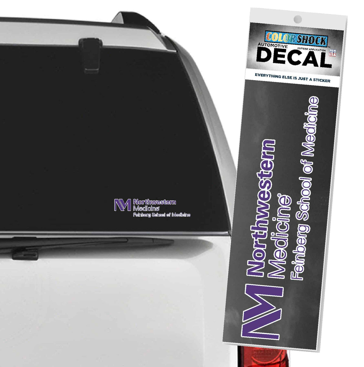 Northwestern University Wildcats NM Feinberg School of Medicine Design Outside Application Decal