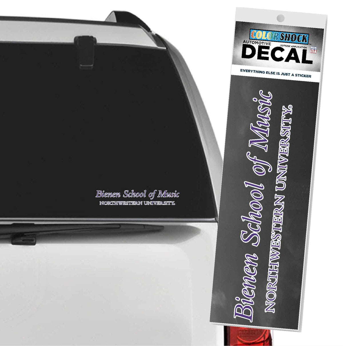 Northwestern University Wildcats Bienen School of Music Design Outside Application Decal-2