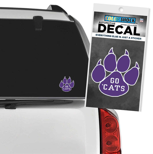 Northwestern University Wildcats Go 'Cats Paw Design Outside Application Decal -2