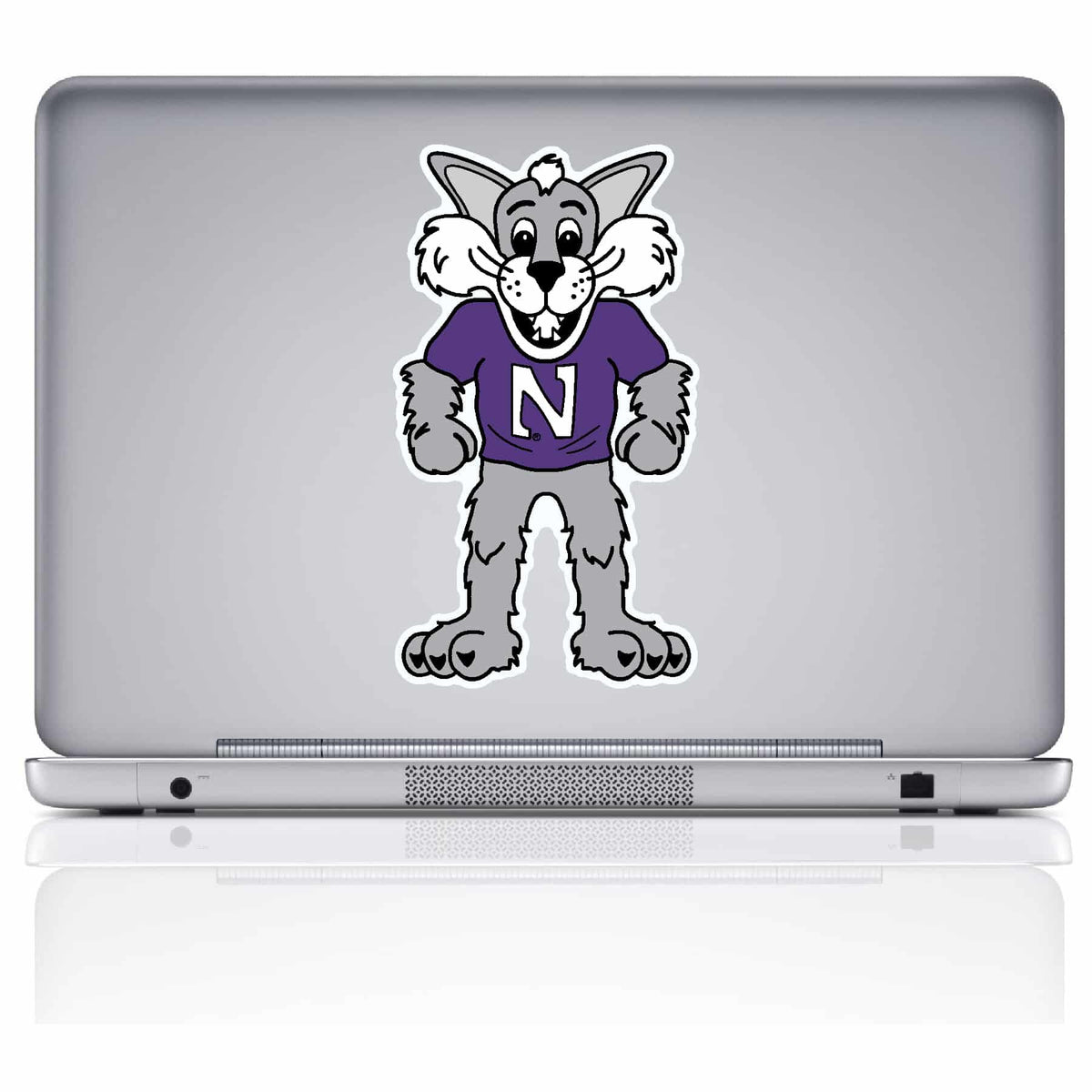 Northwestern University Wildcats Full Color Removable & Reusable Decal with Willie the Wildcat Design 7.5" High-2